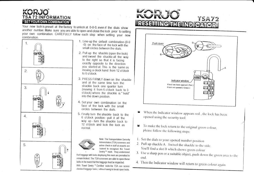 korjo wordlock forgot combination